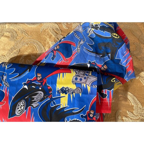 Vintage Batman Curtain and Twin Sheet 90s Batman The Animated Series Fabric - Picture 1 of 3